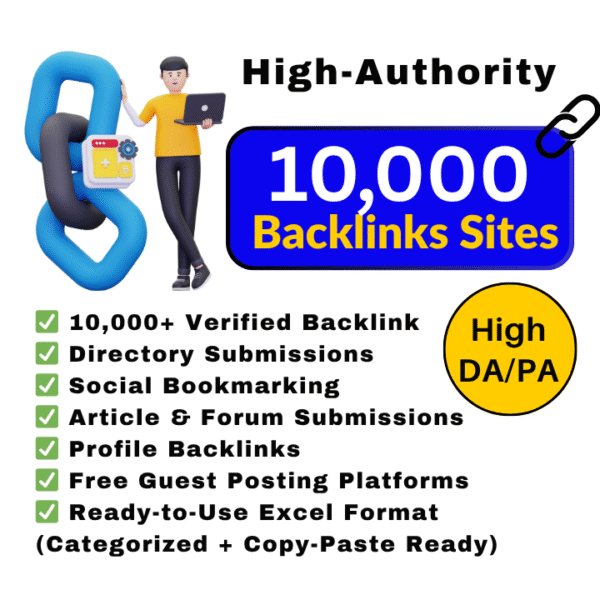 High DA PA Backlinks Website 10K+ || Boost Google Rankings